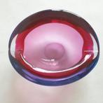 Vintage Murano glas asbak roze blauw, Gebruikt, Ophalen of Verzenden, Asbak