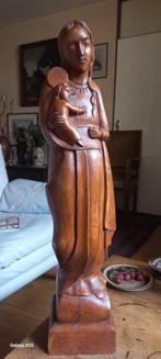 Eiken Madonna beeld rond 1920 ., Antiek en Kunst, Antiek | Religie, Ophalen of Verzenden