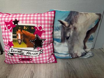 2 leuke kussens met paarden beschikbaar voor biedingen