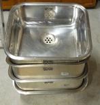 Reginox enkele spoelbak, vierkant, RVS, Ophalen of Verzenden, Gebruikt, Rvs, Overige typen