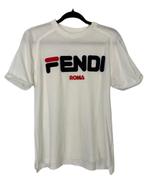 Fendi special edition t-shirt met logo. ALS NIEUW!, Fendi, Wit, Zo goed als nieuw, Maat 36 (S)