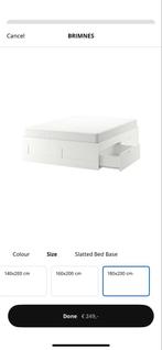IKEA Brimnes Bed 180x200 + Valevåg Matras, Huis en Inrichting, Slaapkamer | Bedden, Ophalen, Wit, Tweepersoons, Zo goed als nieuw