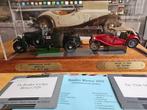 1:24 Franklin Mint bently en MG Rover in glazen vitrine, Ophalen of Verzenden