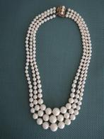 Vintage ketting van imitatie parels, Sieraden, Tassen en Uiterlijk, Kettingen, Ophalen of Verzenden, Zo goed als nieuw, Beige