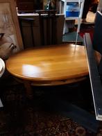Ovale Houten Salontafel - Klassiek, Ophalen, Gebruikt, Klassiek, Minder dan 50 cm