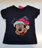 Geweldig zwart MICKEY MOUSE kerst shirt maat 128.  W, Verzenden, Zo goed als nieuw, Jongen of Meisje, Shirt of Longsleeve