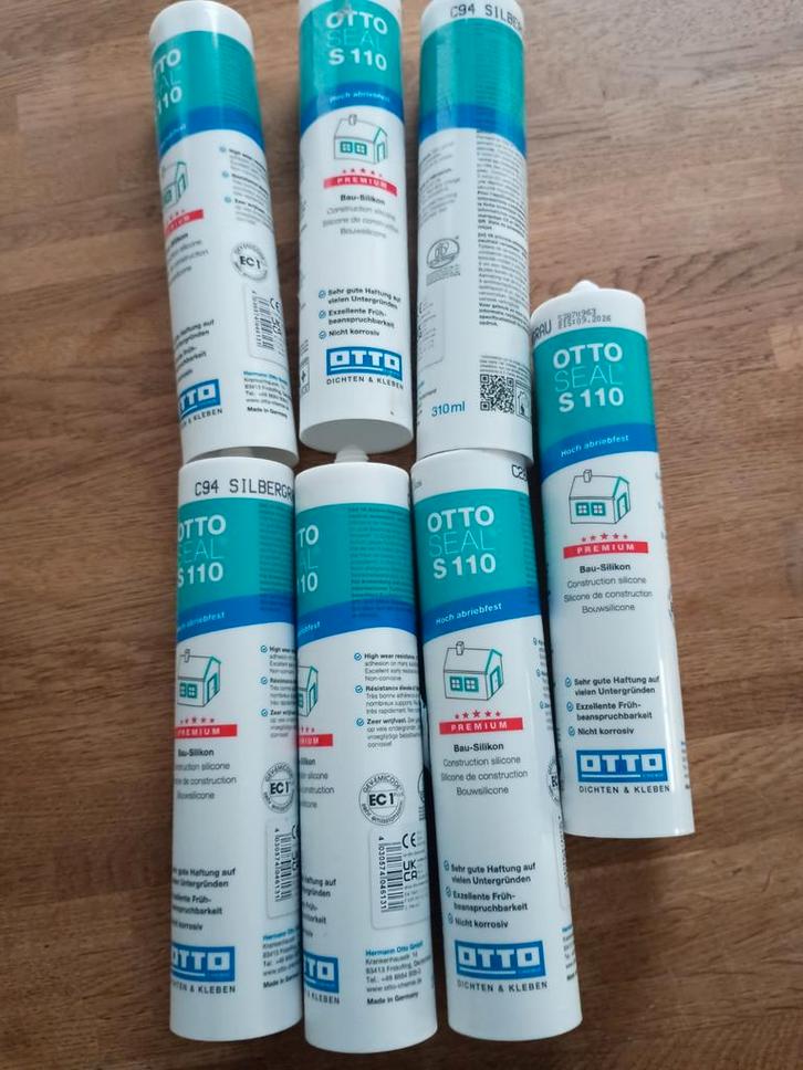 Siliconenkit Otto Seal S110 - 7  kokers, Doe-het-zelf en Verbouw, Isolatie en Afdichting, Overige materialen, Minder dan 4 cm