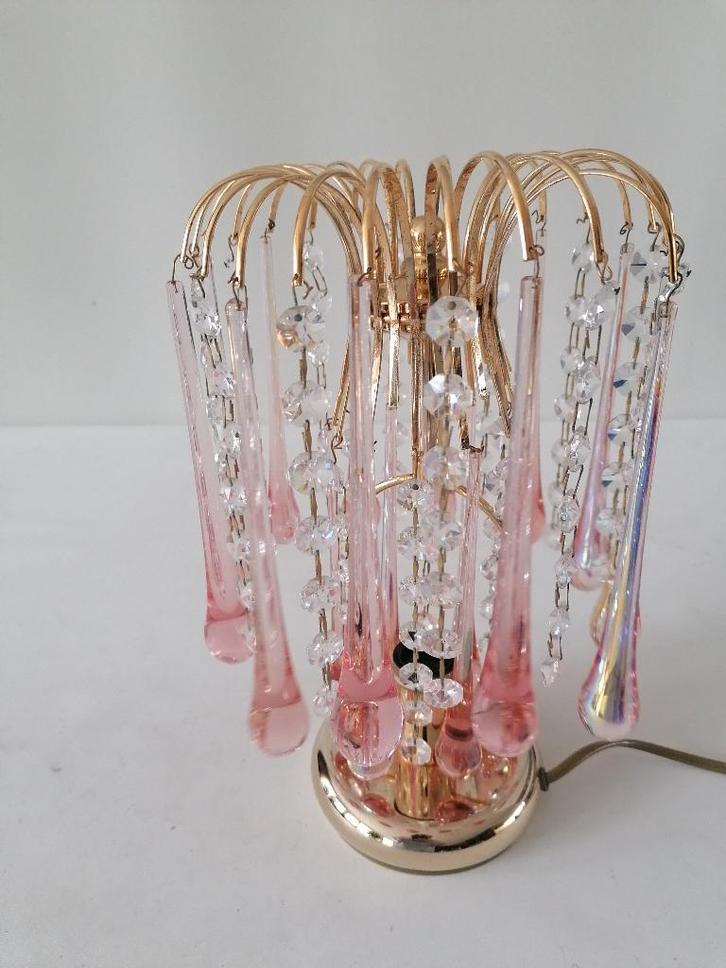 hollywood regency teardrop tafellamp igst  30 cm hoog, Antiek en Kunst, Antiek | Lampen, Ophalen of Verzenden