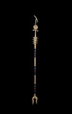 Osiris Scepter - Ebony wood, Brass & 24k Gold, Ophalen of Verzenden