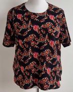 Eksept prachtige zwarte blouse met gekleurde prints mt. XL, Ophalen of Verzenden, Zo goed als nieuw, Maat 46/48 (XL) of groter