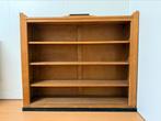 Vintage handgemaakte eikenhouten boekenkast - 134x120x30,5cm, Ophalen, Met plank(en), 100 tot 150 cm, 100 tot 150 cm