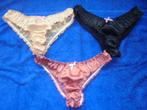 3 slipjes satijn-kant (kan ook voor de heren), Kleding | Dames, Ondergoed en Lingerie, Verzenden, Overige kleuren, Slip