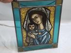 Glas in Lood Schilderij Maria met Kind, Antiek en Kunst, Kunst | Schilderijen | Klassiek, Ophalen of Verzenden