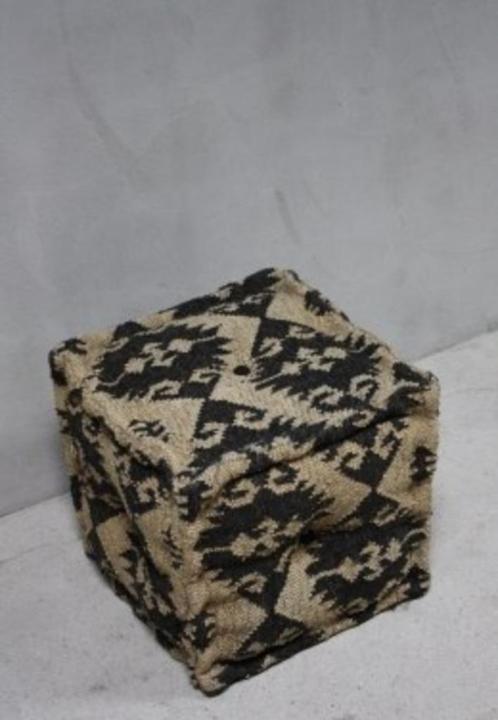 Stoere Oosterse Kelim Poef Unieke Kruk Vierkant Ibiza Stoel, Huis en Inrichting, Krukjes, Nieuw, Overige materialen, Ophalen of Verzenden