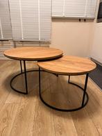 Goossens Iras Salontafel Set van 2, Huis en Inrichting, Tafels | Salontafels, Ophalen, Rond, 50 tot 100 cm, Zo goed als nieuw