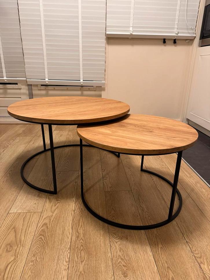 Goossens Iras Salontafel Set van 2, Huis en Inrichting, Tafels | Salontafels, Zo goed als nieuw, Minder dan 50 cm, 50 tot 100 cm