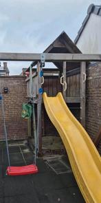 Junglegym Speelhuisje met veel extra's!, Kinderen en Baby's, Speelgoed | Buiten | Speeltoestellen, Ophalen, Gebruikt, Glijbaan