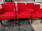 6 rode eetkamerstoelen fauteuils, Huis en Inrichting, Ophalen