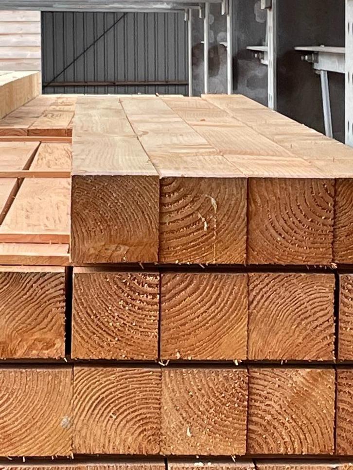 Douglas paal 10 x 10 x 300 cm fijnbezaagd, Tuin en Terras, Palen, Balken en Planken, Nieuw, Palen, 250 cm of meer, Ophalen