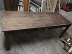 Antieke sobere Franse eiken betaaltafel, tafel 197cmx77cm, Antiek en Kunst, Antiek | Meubels | Tafels, Ophalen
