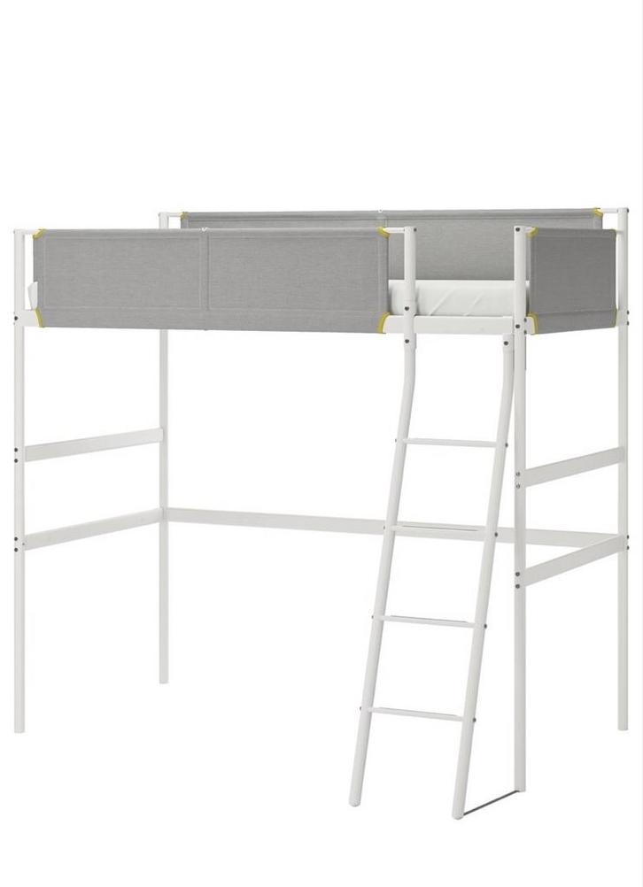 IKEA VITVAL Hoogslaper 90x200 - Gebruikt, Huis en Inrichting, Slaapkamer | Stapelbedden en Hoogslapers, Gebruikt, Hoogslaper, 90 cm