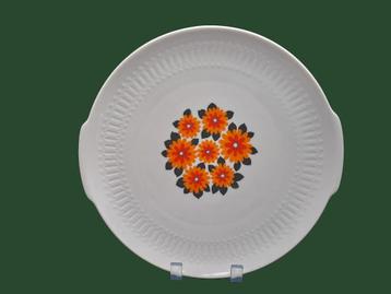 Vintage taartschaal, gebakschaal porselein beschikbaar voor biedingen