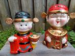 2 wiebelhoofdjes mannetjes vintage chinees spaarpot, Ophalen of Verzenden, Zo goed als nieuw, Beeldje of Poppetje