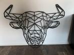 Zwarte MDF Geometrische Stier Wanddecoratie 95x80 cm, Ophalen, Nieuw
