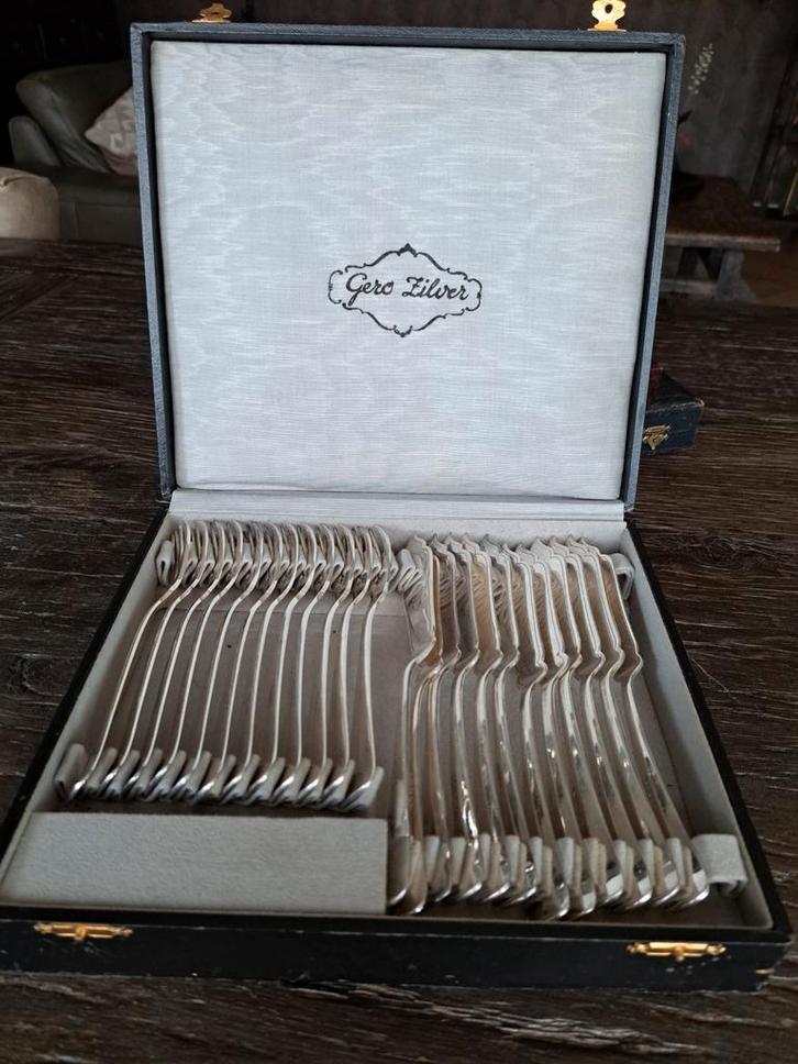 Gero Visbestek Haags Lofje - 12 Persoons, Antiek en Kunst, Antiek | Bestek, Ophalen of Verzenden