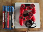 Playstation 4, met 2 controllers en 5 spellen., Spelcomputers en Games, Games | Sony PlayStation 4, 2 spelers, Ophalen, Gebruikt