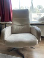 Grijze stoffen relax fauteuil met verstelbare rugleuning, Ophalen, Gebruikt, Minder dan 75 cm, Stof