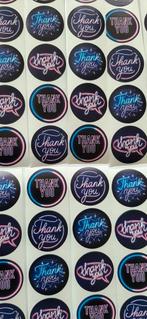 Nr.  111 :   80 stuks Thank you stickers., Hobby en Vrije tijd, Stickers en Plaatjes, Ophalen of Verzenden, Nieuw, Meerdere stickers