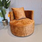 Ronde fauteuil / Loveseat – luxe velvet stof, Huis en Inrichting, Fauteuils, Ophalen, Nieuw, 75 tot 100 cm, 75 tot 100 cm