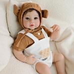 Realistische baby pop Raven (49cm), Ophalen of Verzenden, Nieuw, Pop, Levensecht of Reborn