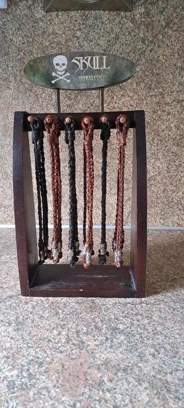 display&Skull leren armbandjes 