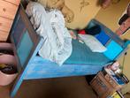 Twijfelaar vintage bed blauw kinderbed incl matras logeerbed, Ophalen of Verzenden, Gebruikt, Twijfelaar