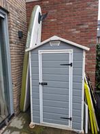 Keter Manor Gereedschapschuur 1,8m³ grijs, Kunststof, Schuur, Zonder ramen, Met overkapping