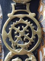 Zes mooie oude Engelse kleppermannetjes aan riem 66,5 cm., Antiek en Kunst, Ophalen of Verzenden