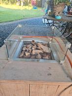 Vuurtafel met glasombouw, Tuin en Terras, Vuurtafels, Ophalen of Verzenden, Gebruikt