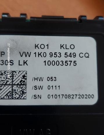 Stuur module Onderdeelnummer:  VW 1K0 953 549CQ beschikbaar voor biedingen