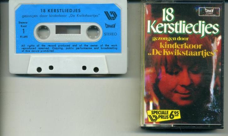 18 Kerstliedjes Gezongen Door Kinderkoor „De Kwikstaartjes", Cd's en Dvd's, Cassettebandjes, Zo goed als nieuw, Origineel, Overige genres