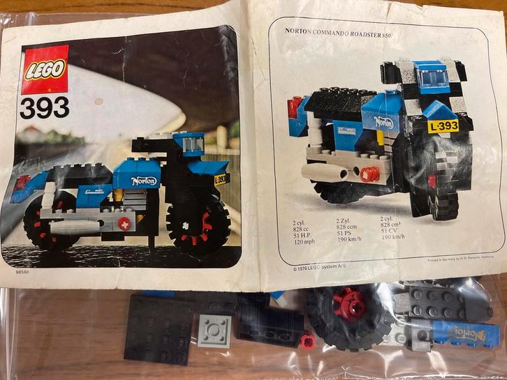 Lego 393 Compleet - Vintage Motor, Kinderen en Baby's, Speelgoed | Duplo en Lego, Gebruikt, Lego, Complete set, Ophalen of Verzenden