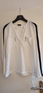 Monari dames blouse ecru, zwarte bies, bling bling maat 38, Maat 38/40 (M), Monari, Wit, Ophalen of Verzenden
