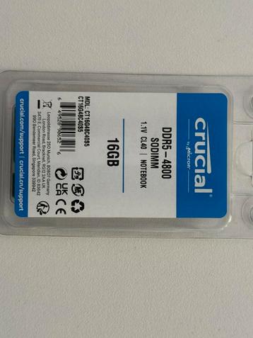 Crucial DDR5 4800 16 GB (Desktop DIMM) beschikbaar voor biedingen