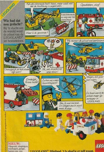 Retro reclame 1985 Lego speelgoed ambulance & helicopter beschikbaar voor biedingen