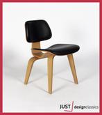 !AANBIEDING! Vitra Eames Plywood Group DCW Zwart Leder, Huis en Inrichting, Stoelen, Zo goed als nieuw