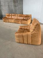 Rolf Benz modulair bank sofa 1970 vintage design cognac leer, Leer, Ophalen of Verzenden