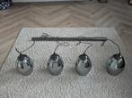 Eglo Hanglamp 4 stuks gerookt glas, Ophalen, Zo goed als nieuw, Glas, 75 cm of meer