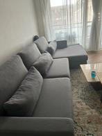 Grijze hoekbank - Vierpersoons of meer, Huis en Inrichting, Ophalen, Gebruikt, 100 tot 125 cm, Hoekbank