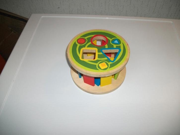 Ronde blokkenstoof, Kinderen en Baby's, Speelgoed | Houten speelgoed, Gebruikt, Ophalen of Verzenden